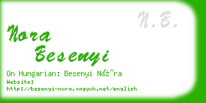 nora besenyi business card